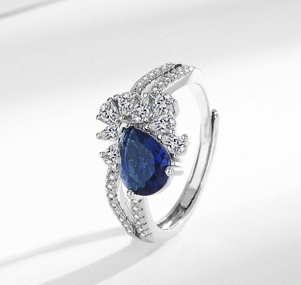 Curved Zircon Ring Adjustable