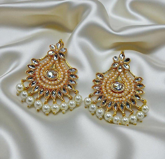 Flower Pearl Drop Earrings