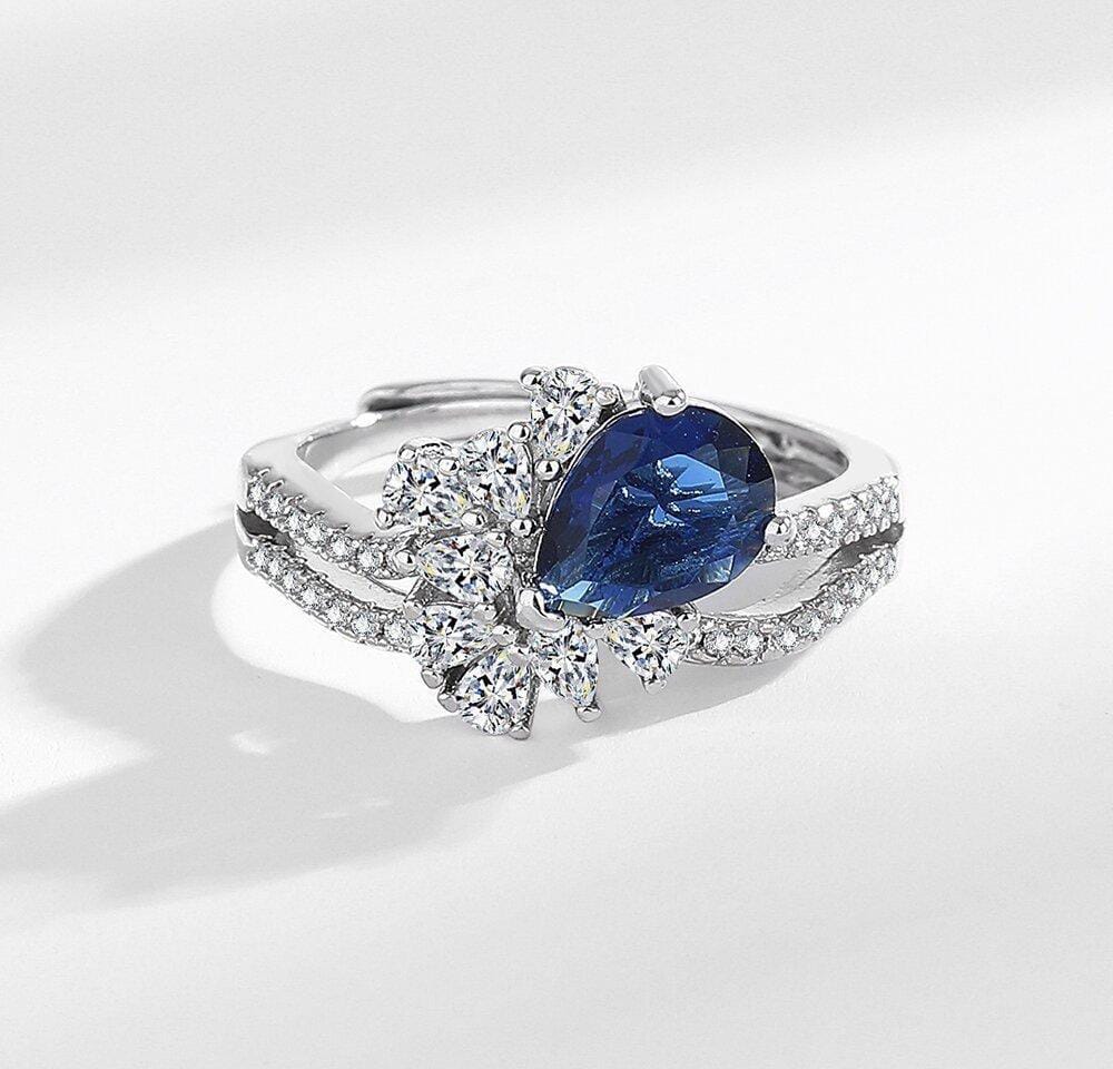 Curved Zircon Ring Adjustable