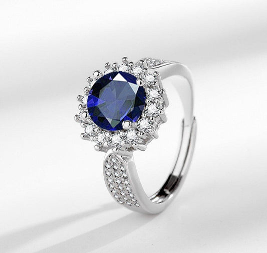 Round Stone Ring Adjustable