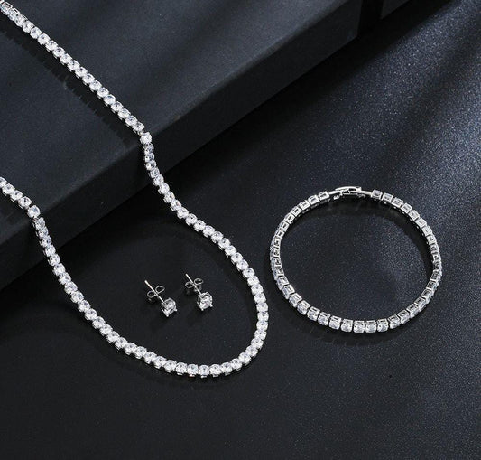 Round Stone Necklace Set