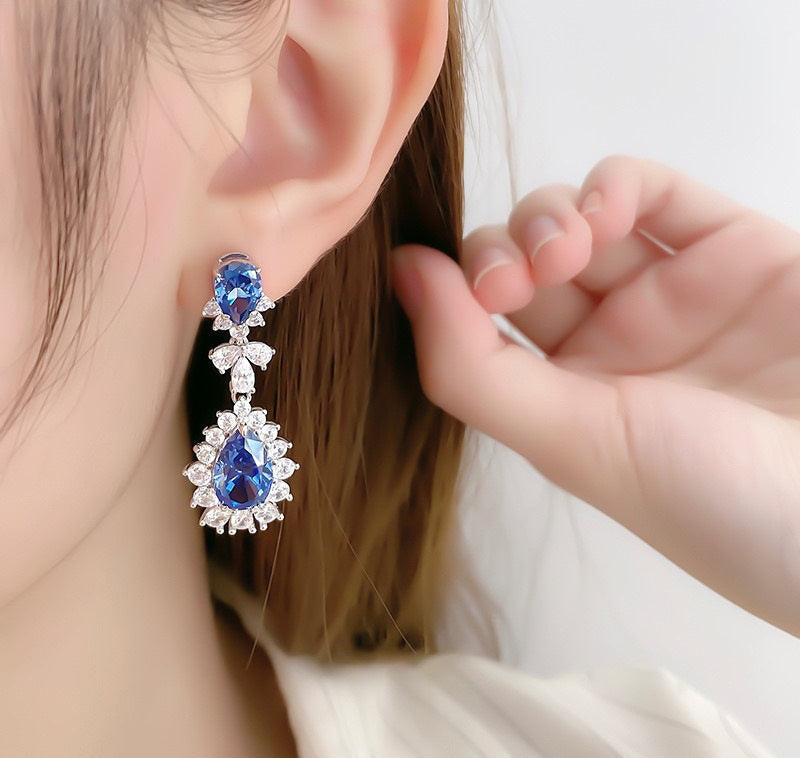 Crystal Tear Drop Earrings