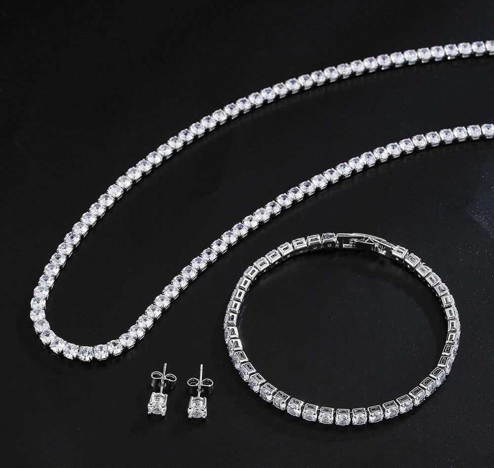 Round Stone Necklace Set