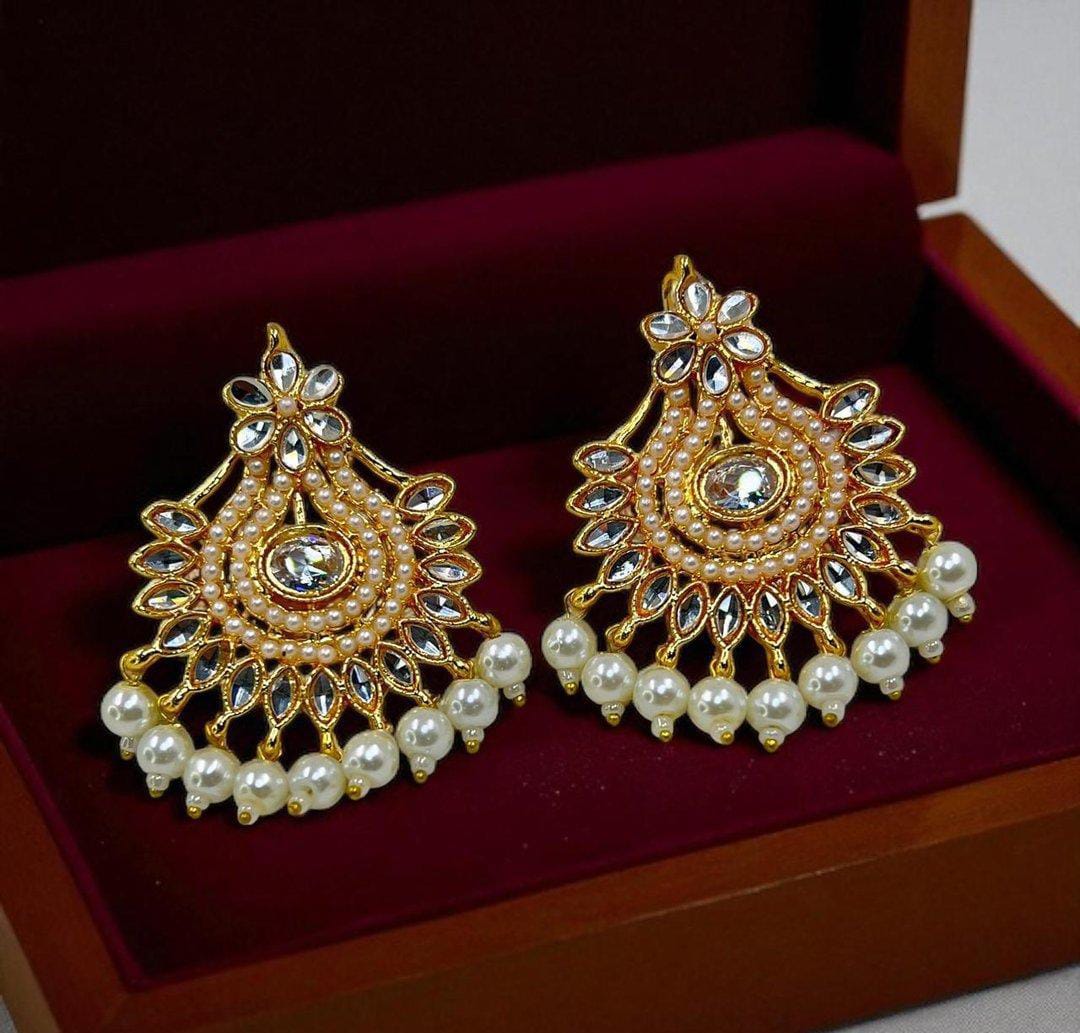 Flower Pearl Drop Earrings