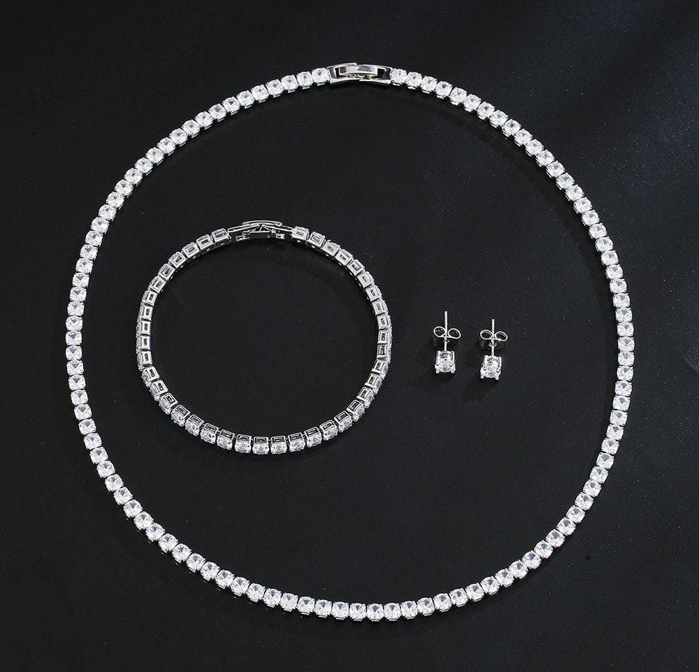 Round Stone Necklace Set