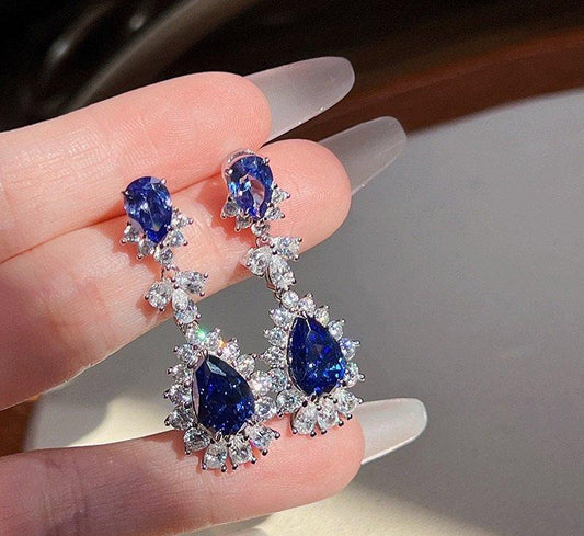 Crystal Tear Drop Earrings