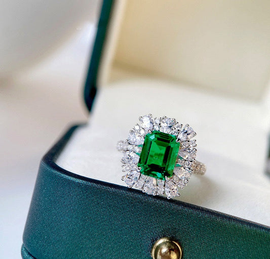 Square Zircon Ring Adjustable